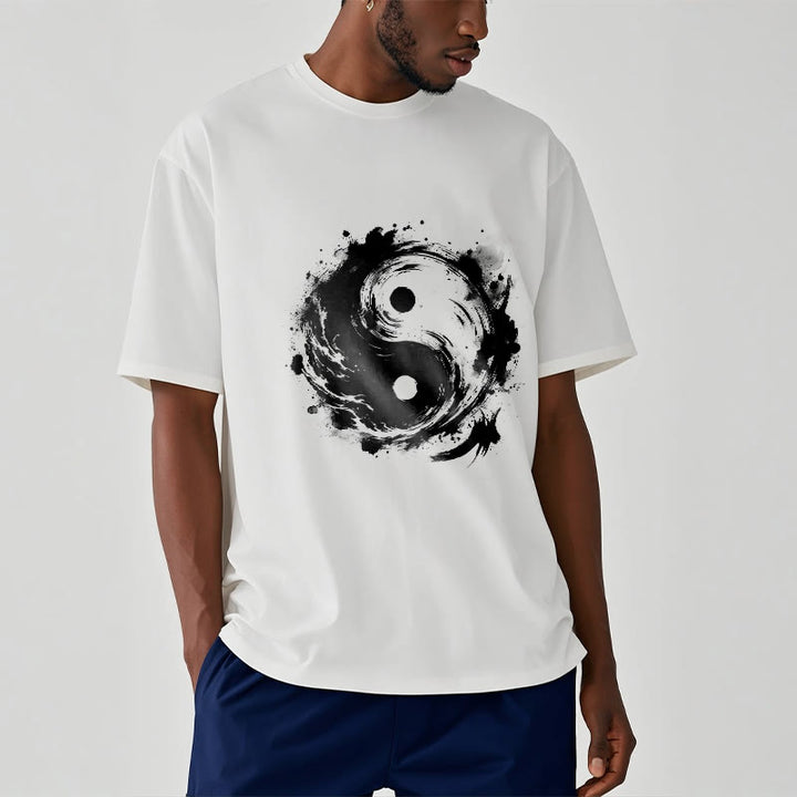 Buddha Stones Ink Yin Yang Pattern Balance Design Tee T-shirt - image 6