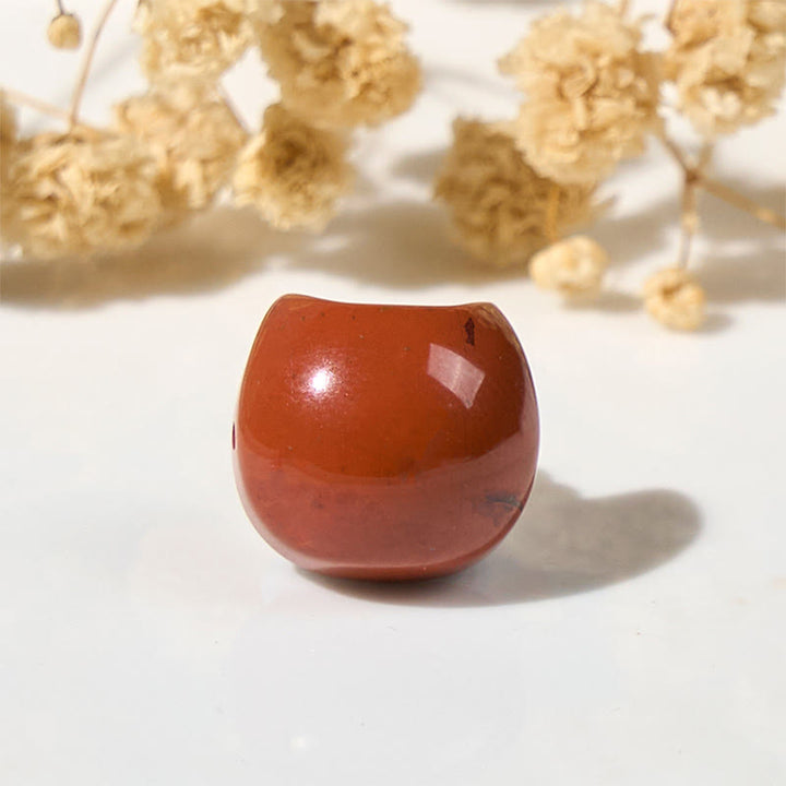 Buddha Stones Faceless Cat Head Design Red Turquoise Luck Bracelet - image 9