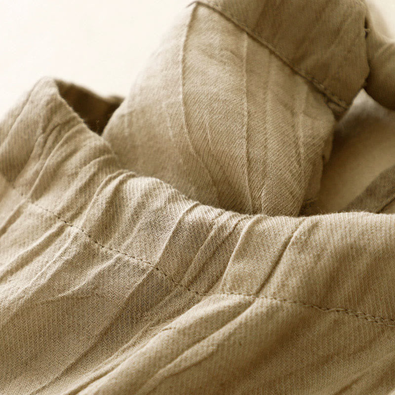 Buddha Stones Summer Pure Color Wrinkle Lace-up Sleeveless Vest Women's Waistcoat - image 10