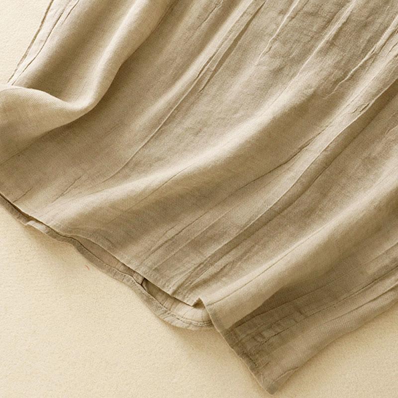 Buddha Stones Summer Pure Color Wrinkle Lace-up Sleeveless Vest Women's Waistcoat - image 9