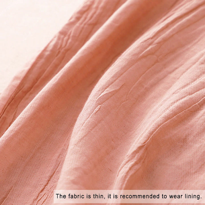 Buddha Stones Summer Pure Color Wrinkle Lace-up Sleeveless Vest Women's Waistcoat - image 2