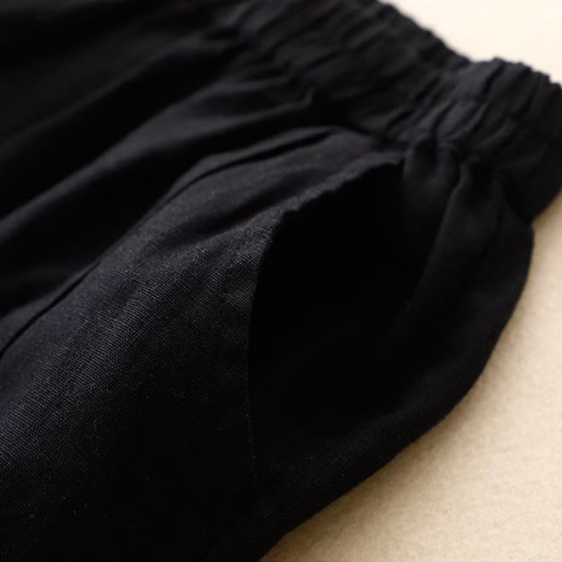 Buddha Stones Casual Solid Color Women's Cotton Shorts With Pockets - image 29