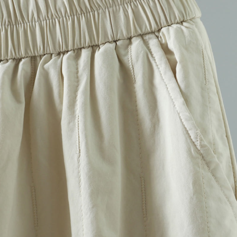 Buddha Stones Winter Plain Women's Harem Cotton Ankle-Length Pants With Pockets - image 11