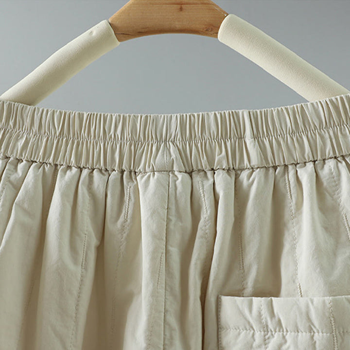 Buddha Stones Winter Plain Women's Harem Cotton Ankle-Length Pants With Pockets - image 9