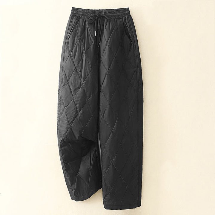 Buddha Stones Casual High Waist Drawstring Design Women's Wide Leg Cotton Pants With Pockets - Black - US8-10,UK/AU12-14,EU40-42 (2XL) - image 4