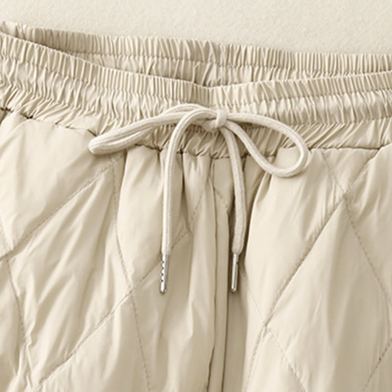 Buddha Stones Casual High Waist Drawstring Design Women's Wide Leg Cotton Pants With Pockets - image 11