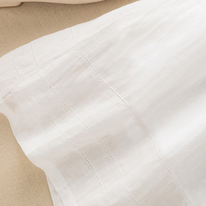 Buddha Stones Summer V-Neck Design Half Sleeve Cotton Midi Dress - image 30