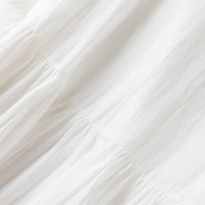 Buddha Stones Summer V-Neck Design Half Sleeve Cotton Midi Dress - image 21