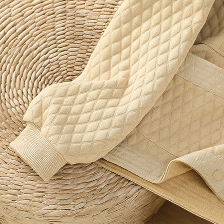 Buddha Stones Retro Plain Women's Cotton Long Sleeve Jacket With Pockets - image 5