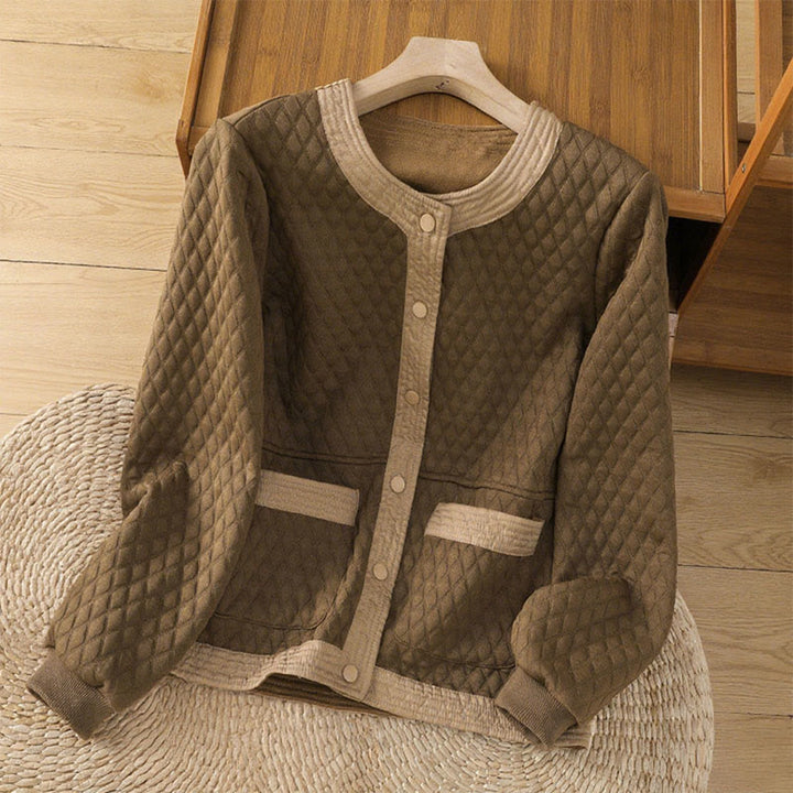 Buddha Stones Retro Plain Women's Cotton Long Sleeve Jacket With Pockets - Peru - US12,UK/AU16,EU44 (3XL) - image 28