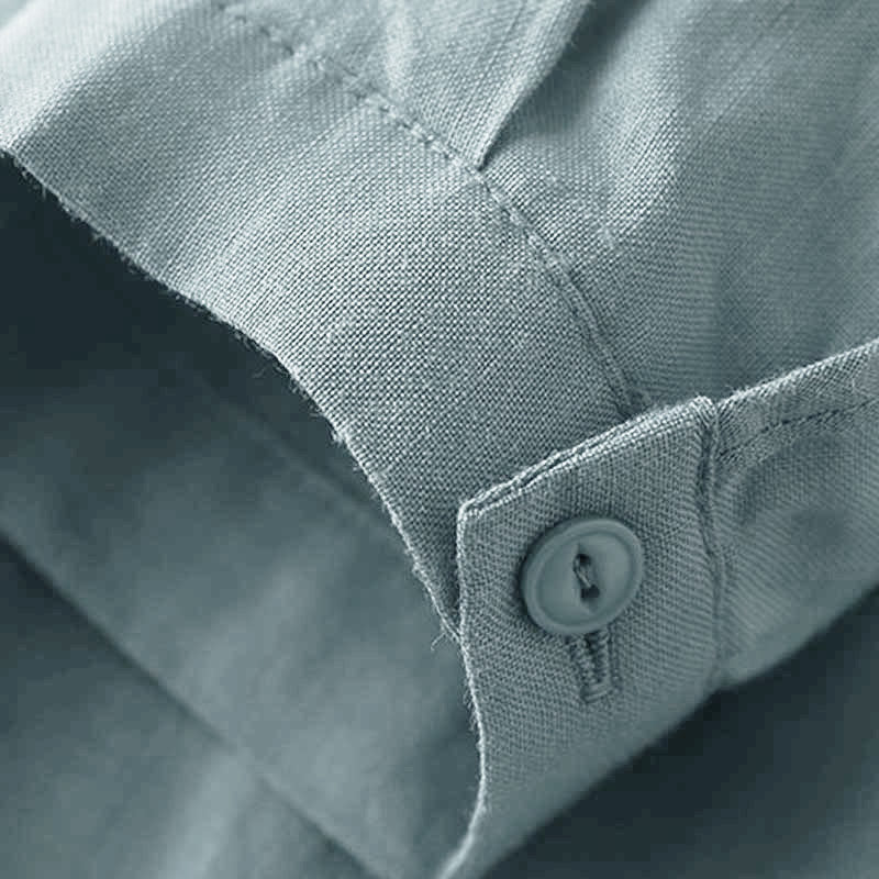 Buddha Stones Casual Women's V-neck Three Quarter Sleeve Design Plain Shirt - image 11