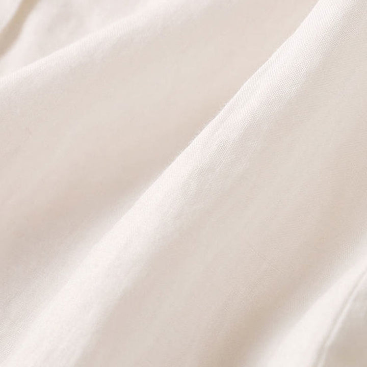 Buddha Stones Casual Women's V-neck Three Quarter Sleeve Design Plain Shirt - image 9