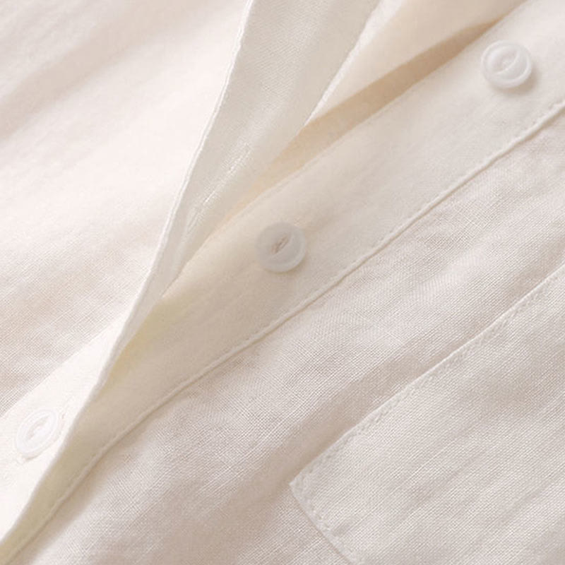 Buddha Stones Casual Women's V-neck Three Quarter Sleeve Design Plain Shirt - image 8