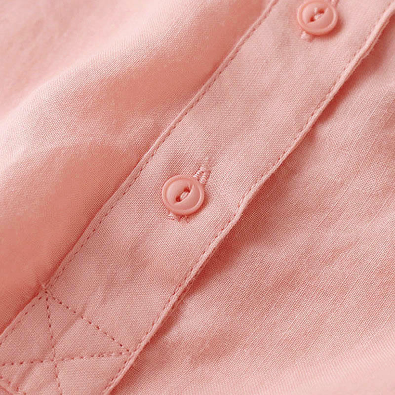 Buddha Stones Casual Women's V-neck Three Quarter Sleeve Design Plain Shirt - image 13