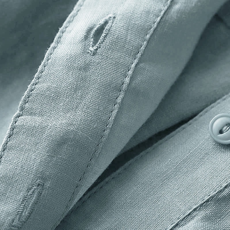 Buddha Stones Casual Women's V-neck Three Quarter Sleeve Design Plain Shirt - image 5