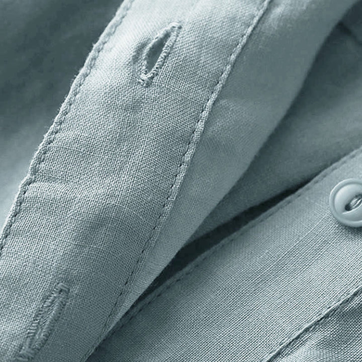 Buddha Stones Casual Women's V-neck Three Quarter Sleeve Design Plain Shirt - image 5