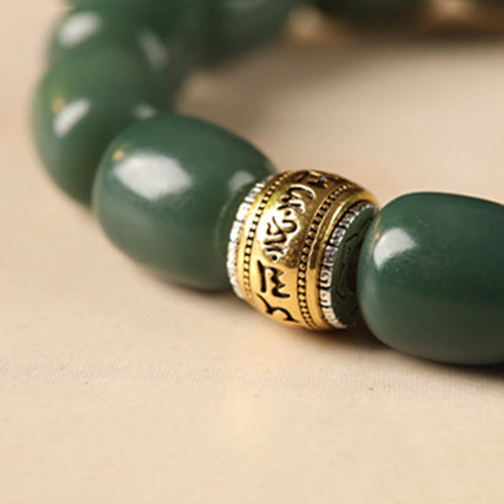 Buddha Stones Bodhi Seed Om Mani Padme Hum Lion Head Peace Bracelet - image 3