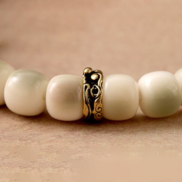 Buddha Stones Bodhi Seed Hammered Copper Brass Garuda Wisdom Bracelet - image 9