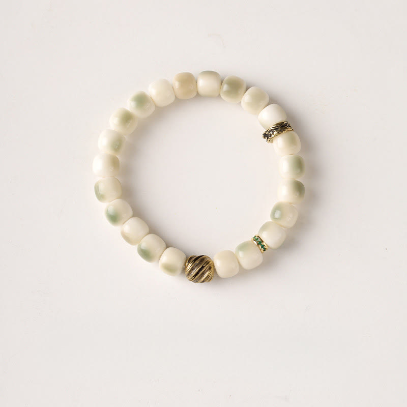 Buddha Stones Bodhi Seed Hammered Copper Brass Garuda Wisdom Bracelet - Bodhi Seed & Brass Bead(Wrist Circumference: 15-17cm) - image 6