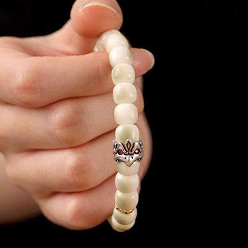 Buddha Stones Bodhi Seed Hammered Copper Brass Garuda Wisdom Bracelet - image 1