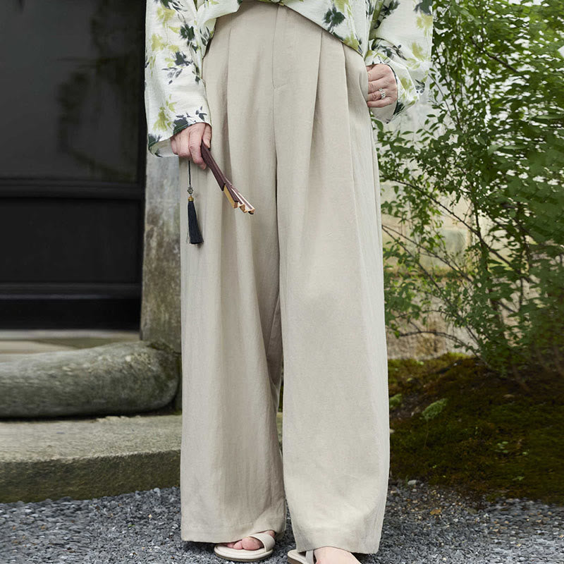 Buddha Stones Plain Ankle-Length Women's Pants With Pockets For Older Adults - Linen - US14,UK/AU18,EU46 (2XL) - image 0