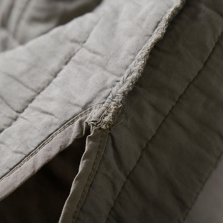 Buddha Stones Cord Design Quilting Women's Long Sleeve Cotton Hoodie Jacket With Pocket - image 11