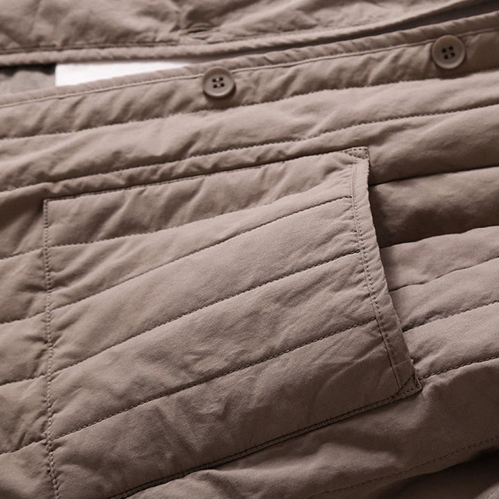 Buddha Stones Cord Design Quilting Women's Long Sleeve Cotton Hoodie Jacket With Pocket - image 3