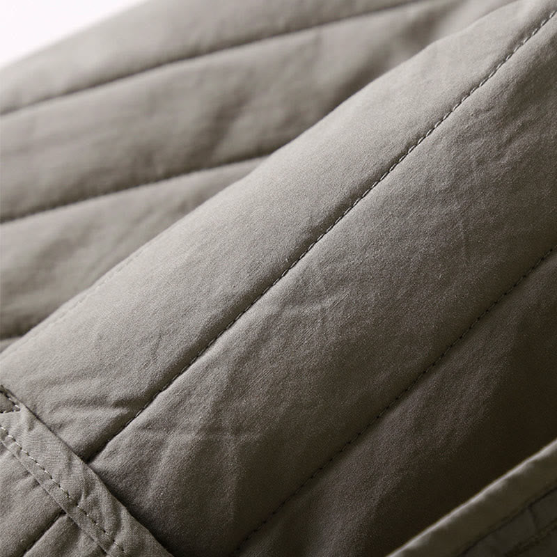 Buddha Stones Cord Design Quilting Women's Long Sleeve Cotton Hoodie Jacket With Pocket - image 10