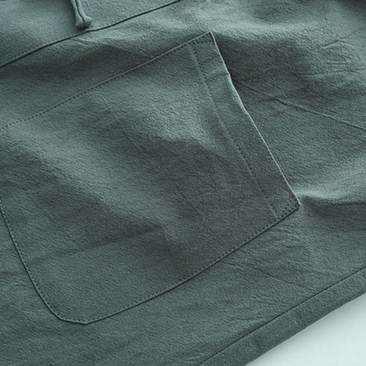 Buddha Stones Solid Long Sleeve Frog-Button Design Cotton Men's Shirt - image 6