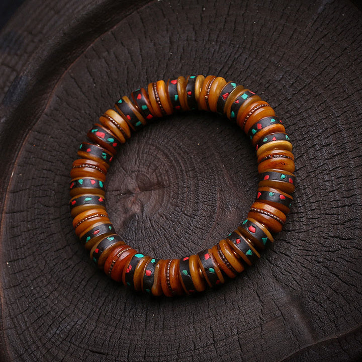 Buddha Stones Tibet Bone Beads The Lord Of The Corpse Forest Reminders of Our Impermanence Bracelet - Bone Beads(Wrist Circumference: 16-17cm) - image 9