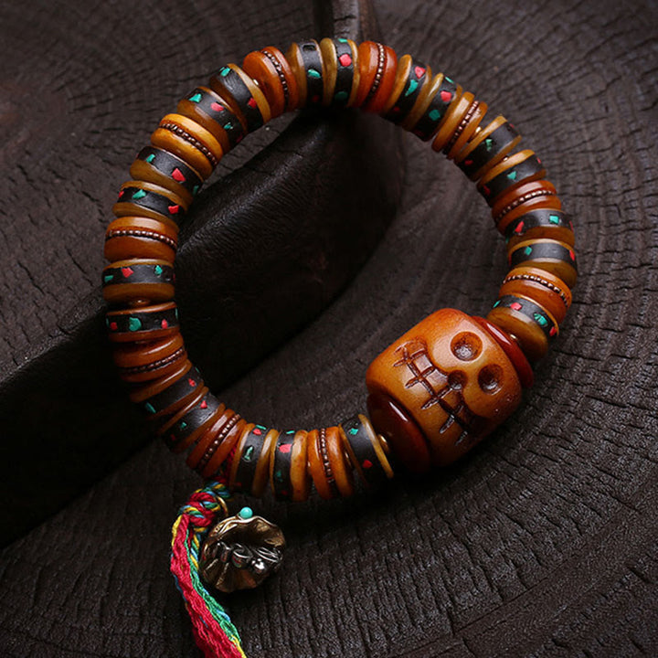 Buddha Stones Tibet Bone Beads The Lord Of The Corpse Forest Reminders of Our Impermanence Bracelet - image 7
