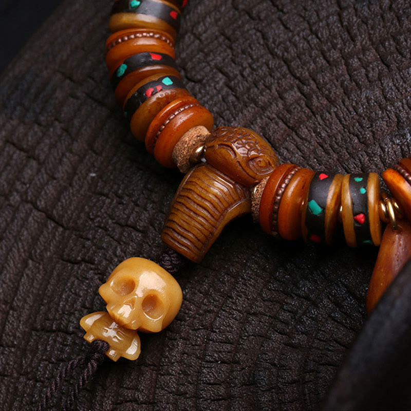 Buddha Stones Tibet Bone Beads The Lord Of The Corpse Forest Reminders of Our Impermanence Bracelet - image 2