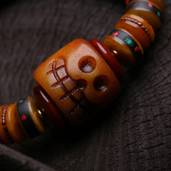 Buddha Stones Tibet Bone Beads The Lord Of The Corpse Forest Reminders of Our Impermanence Bracelet - image 8