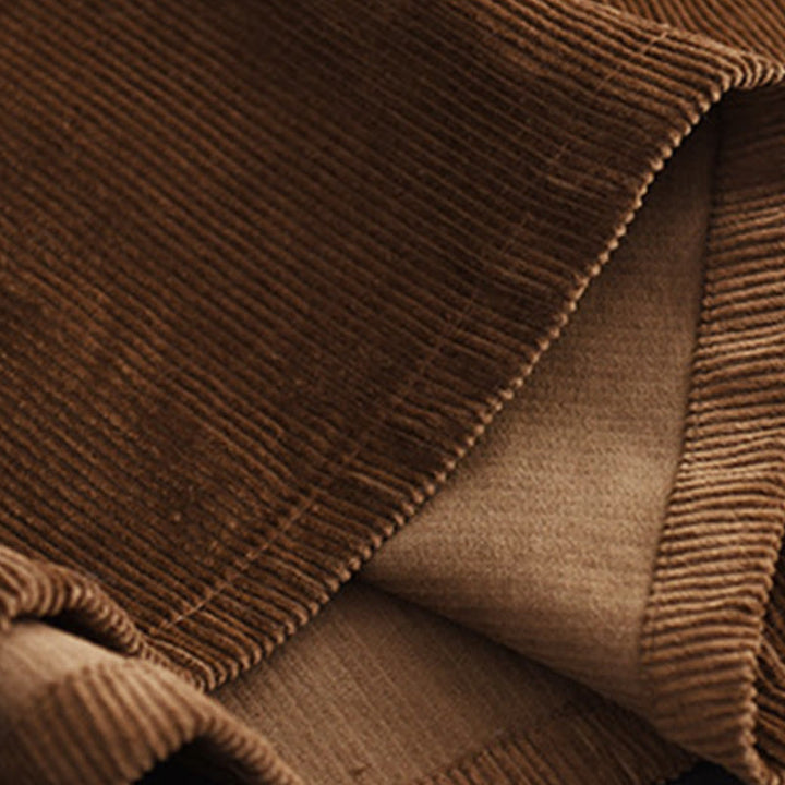 Buddha Stones Women's Plain Cotton Corduroy 7-8 Length Skirt With Pockets - image 13