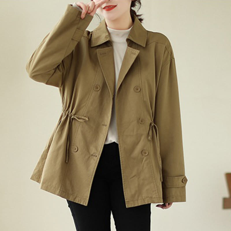 Buddha Stones Women's Long Sleeve Button Cotton Jacket - DarkGoldenrod - US14,UK/AU18,EU46 (2XL) - image 10