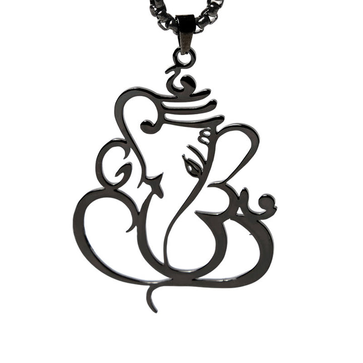 Buddha Stones Ganesh Elephant Stainless Steel Protection Necklace Pendant - image 18