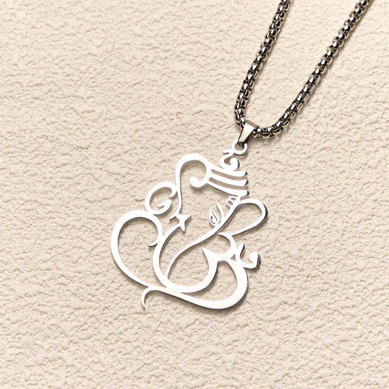 Buddha Stones Ganesh Elephant Stainless Steel Protection Necklace Pendant - image 10