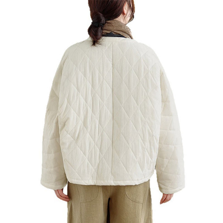 Buddha Stones Women's Plain Cotton-padded Tai Chi Zen Long Sleeve Jacket With Pockets - image 23