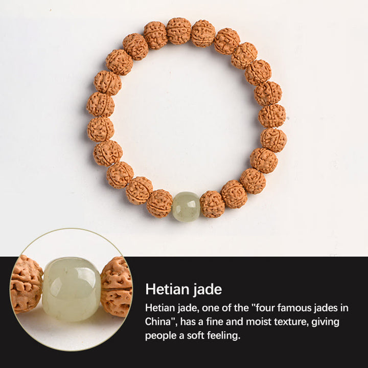 Buddha Stones Tibet Rudraksha Bodhi Seed Wealth Auspiciousness Bracelet - image 20