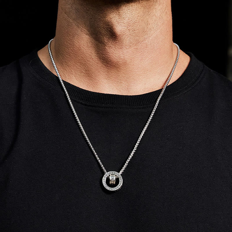 Buddha Stones Tibetan Om Mani Padme Hum Carved Peace Purity Chain Necklace Pendant - image 11