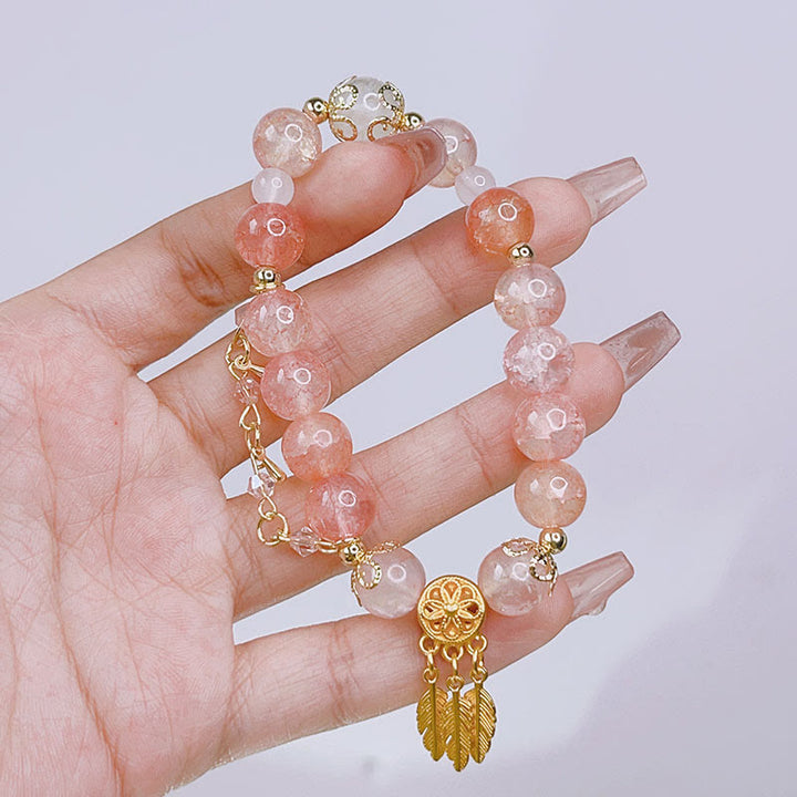 Buddha Stones Glass Bead Dream Catcher Protection Charm Bracelet - image 4