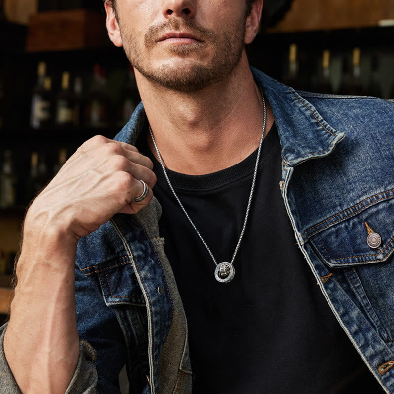 Buddha Stones Tibetan Om Mani Padme Hum Carved Peace Purity Chain Necklace Pendant - image 13