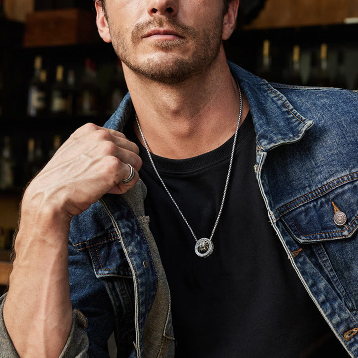 Buddha Stones Tibetan Om Mani Padme Hum Carved Peace Purity Chain Necklace Pendant - image 13