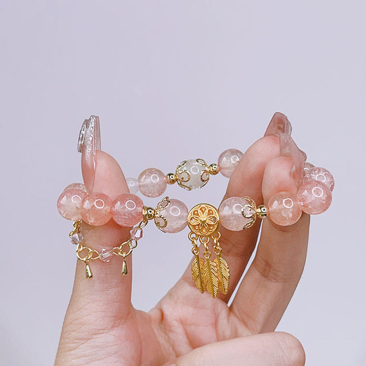 Buddha Stones Glass Bead Dream Catcher Protection Charm Bracelet - image 5