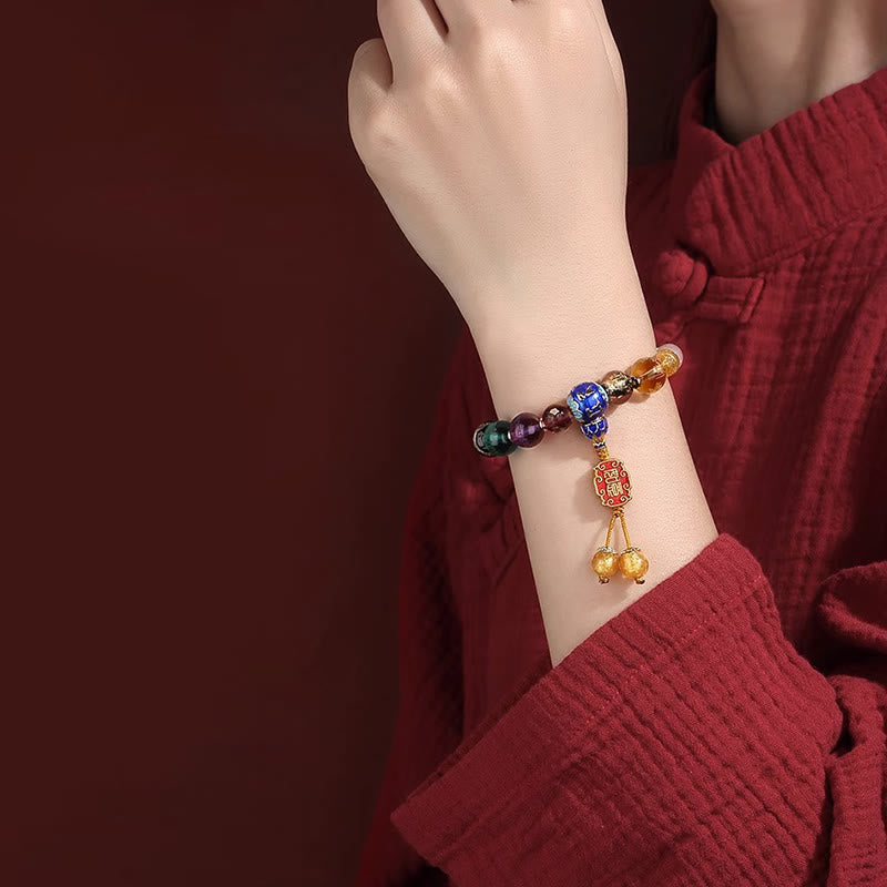 Buddha Stones Tibetan Colorful Incense Ash Liuli Glass Bead Om Mani Padme Hum Dorje Vajra 18 Beads Wrist Mala - image 6