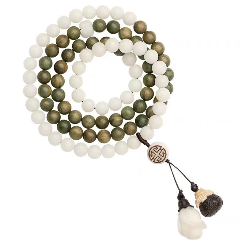 Buddha Stones Natural Green Sandalwood Bodhi Seed Soothing Bracelet - image 15