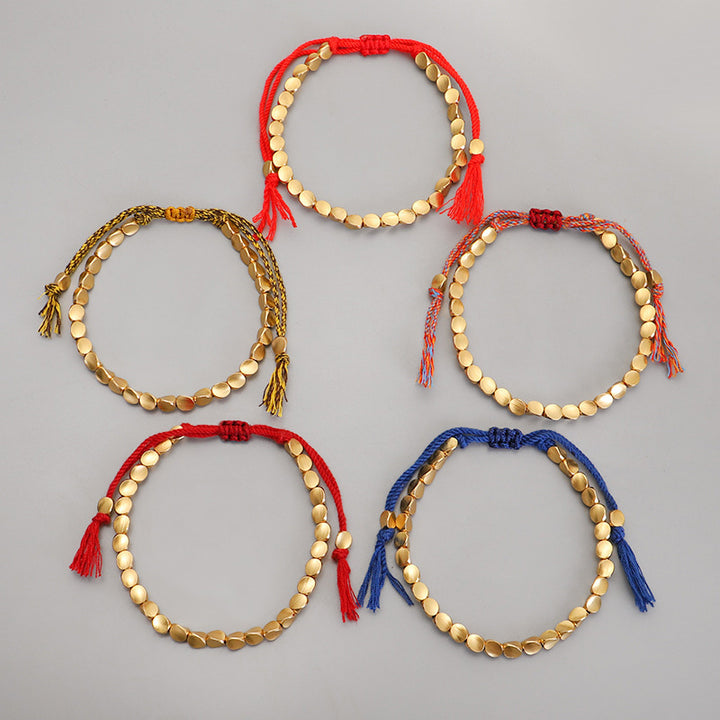 Buddha Stones Tibetan Copper Beads Healing Luck Bracelet - image 17