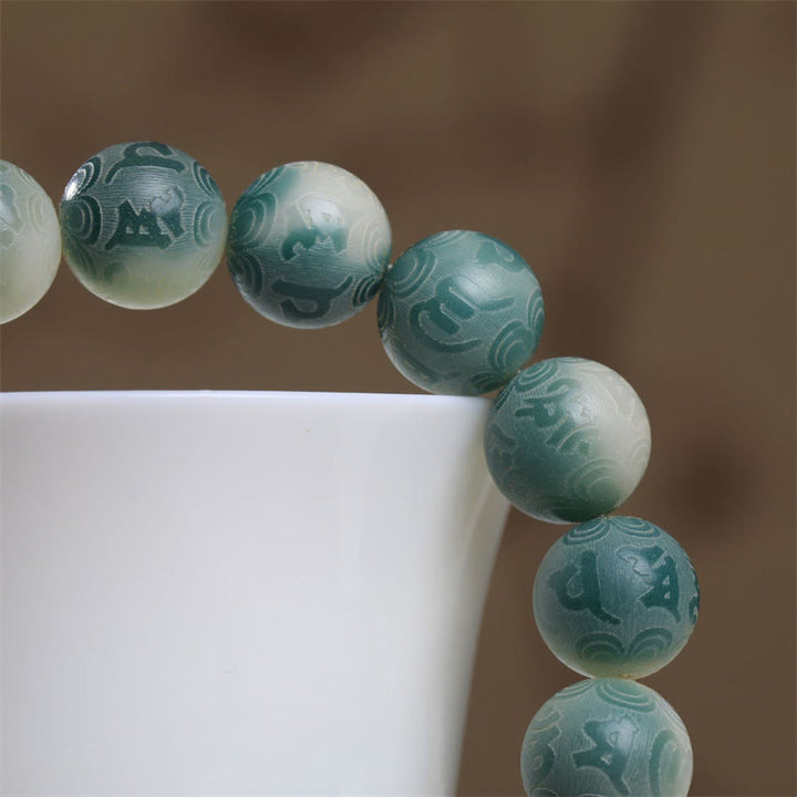 Buddha Stones Bodhi Seed Om Mani Padme Hum Engraved Keep Away Evil Spirits Bracelet - image 10