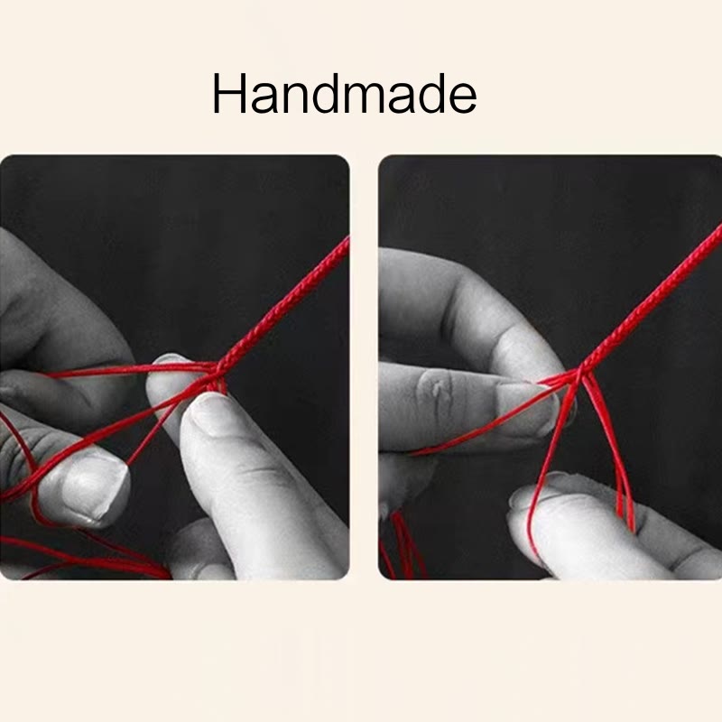 Buddha Stones Natural Cinnabar Jade Peace Buckle Blessing Bracelet - image 14