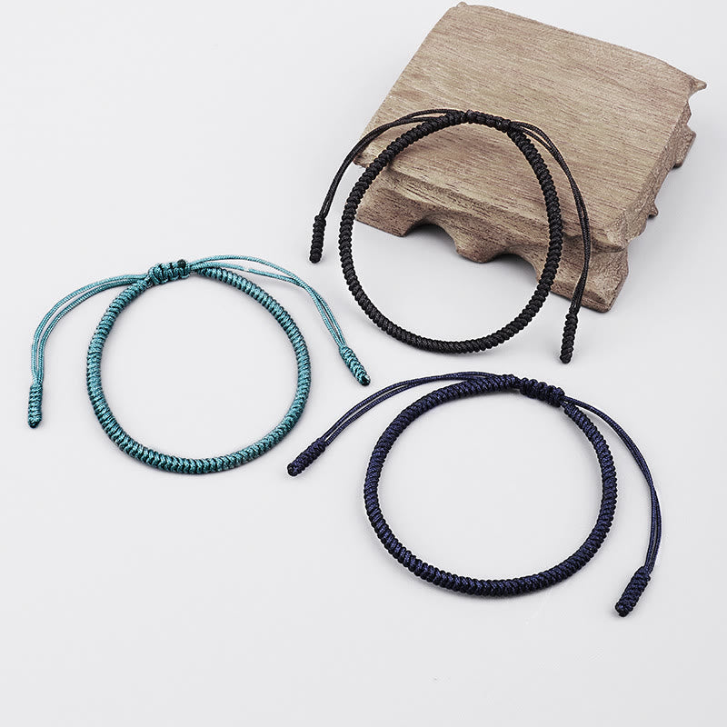 Buddha Stones Tibetan 3Pcs King Kong Knot Handcrafted Amulet Strength Bracelet - image 2